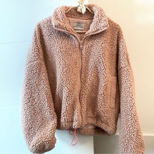 Urban outfitters baby pink fuzzy teddy coat